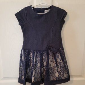 NWT LITTLE ANGELS DRESS WITH LACE BOTTOM 4T